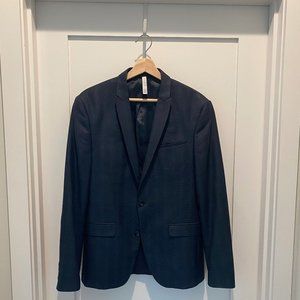 Blue Zara Blazer with Textured Weave